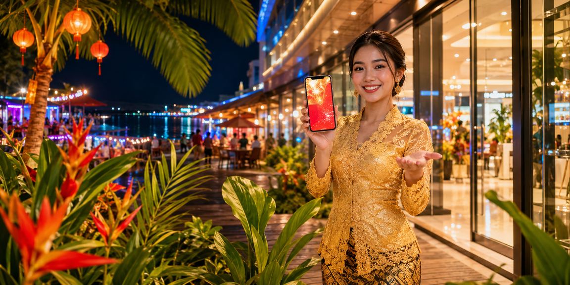 Bonus sampul merah perayaan untuk pemain loteri Malaysia berkebaya
